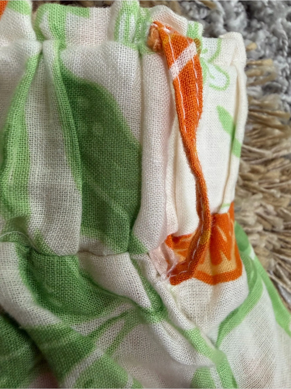 NWT Rachel Zoe 🍊 Orange citrus ruffle skirt elastic waist size large new - Picture 2 of 8